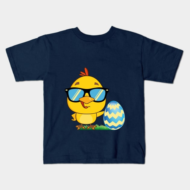 Cute Easter chicks with eggs Kids T-Shirt by NI78